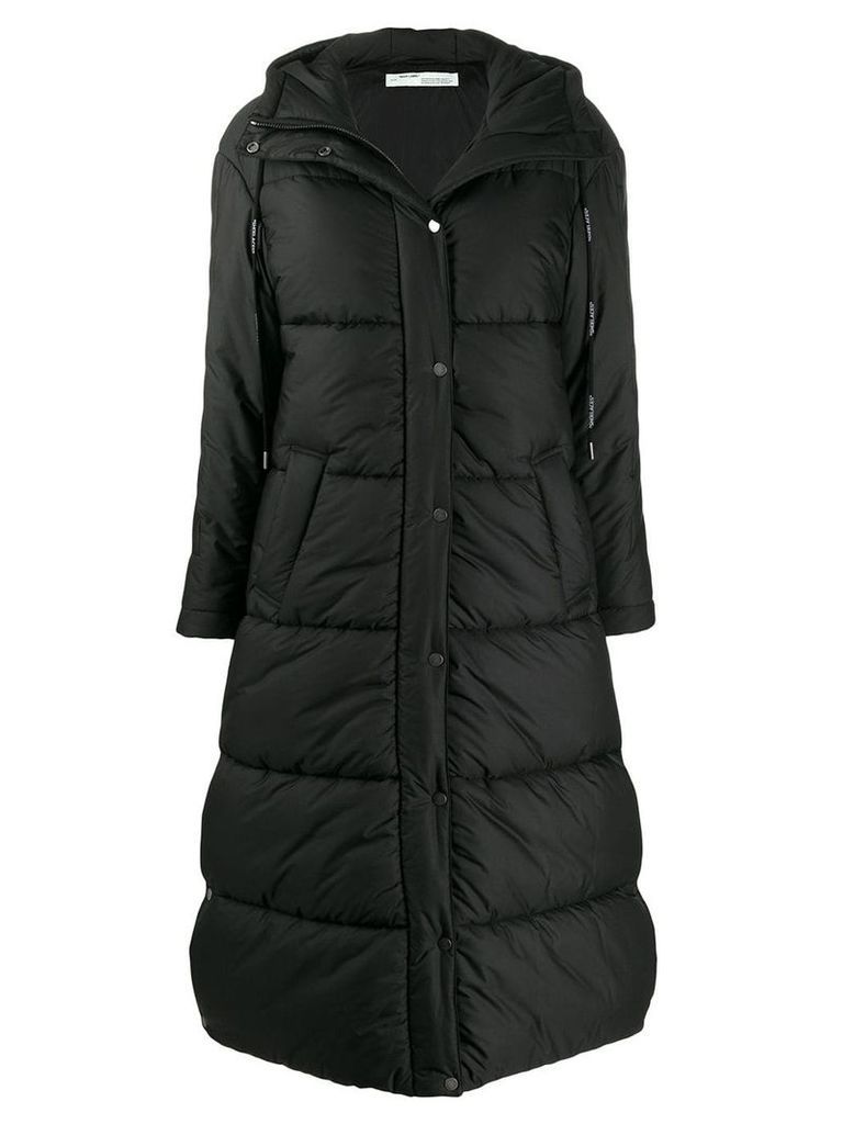 Off-White hooded padded coat - Black