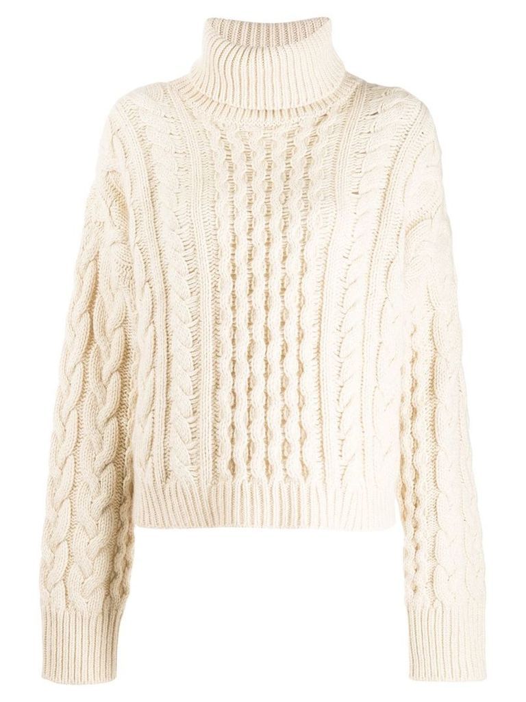 Alanui cable knit jumper - White