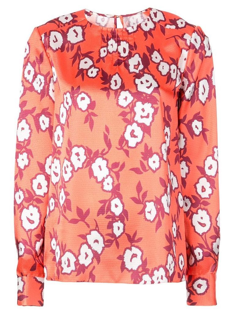 Carolina Herrera floral print blouse - ORANGE