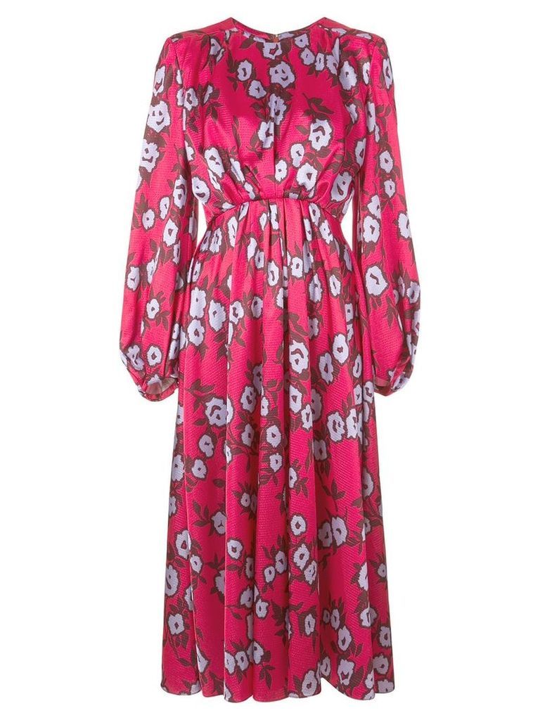 Carolina Herrera floral print long dress - Pink