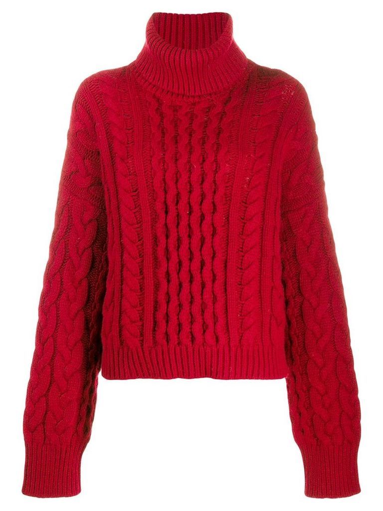 Alanui cable-knit jumper - Red