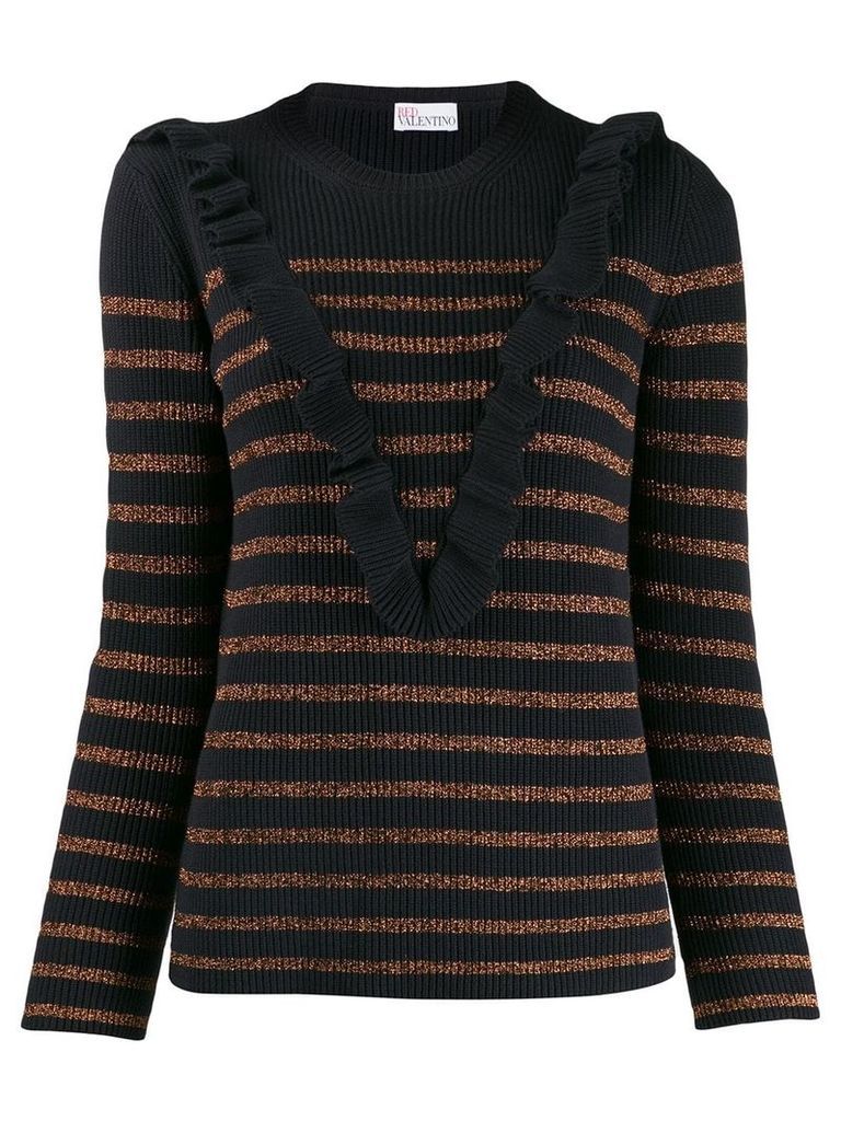 RedValentino stripped knit sweater - Blue