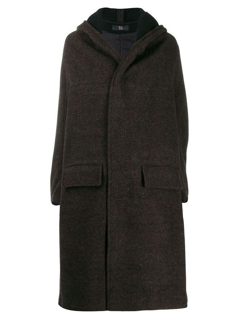 Y's hooded coat - Brown
