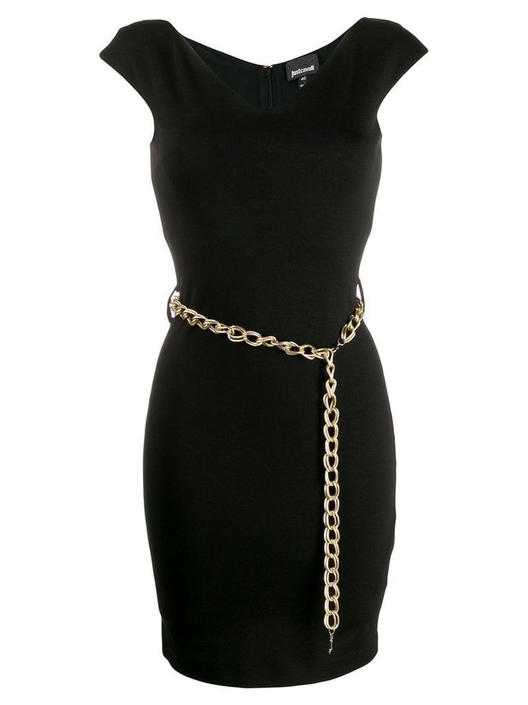 Just Cavalli chain belt dress - Black