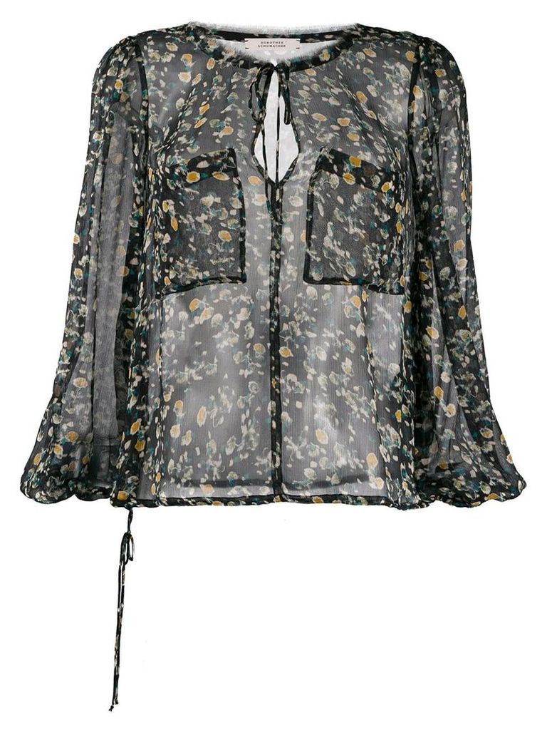 Dorothee Schumacher floral print pocket blouse - Black