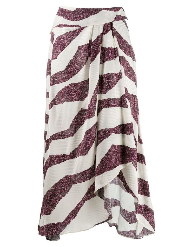 Isabel Marant printed wrap skirt - NEUTRALS