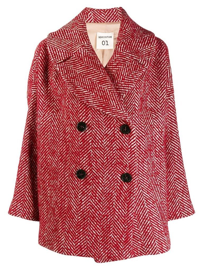 Semicouture double breasted coat - Red
