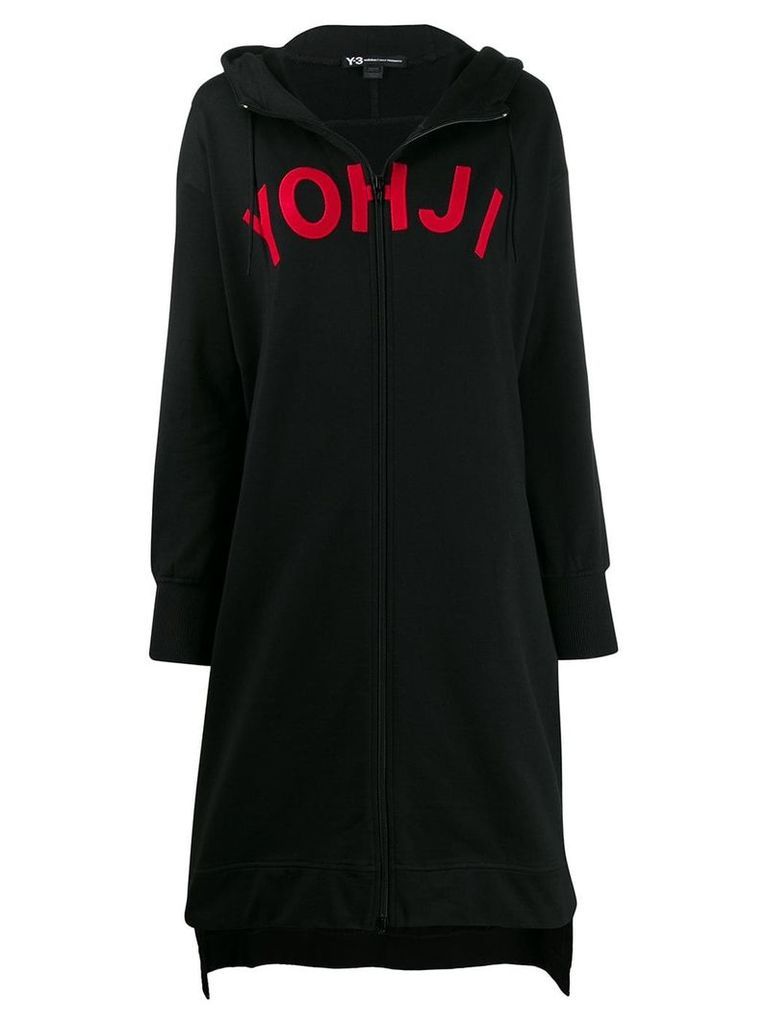 Y-3 long zipped hoodie - Black