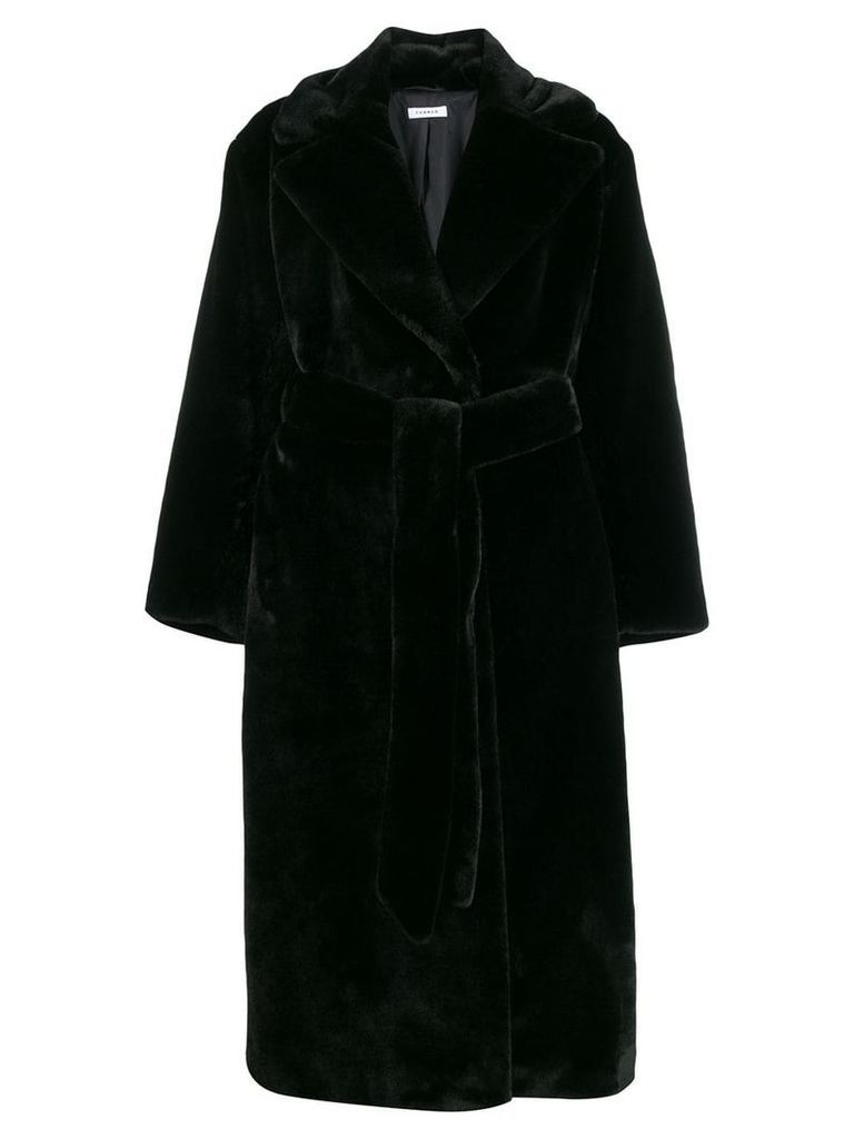 P.A.R.O.S.H. faux fur robe coat - Black
