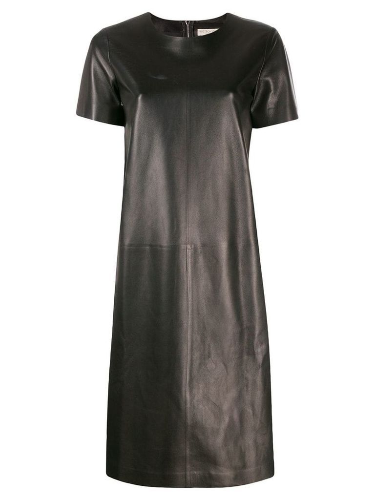 Bottega Veneta Plongé leather dress - Black