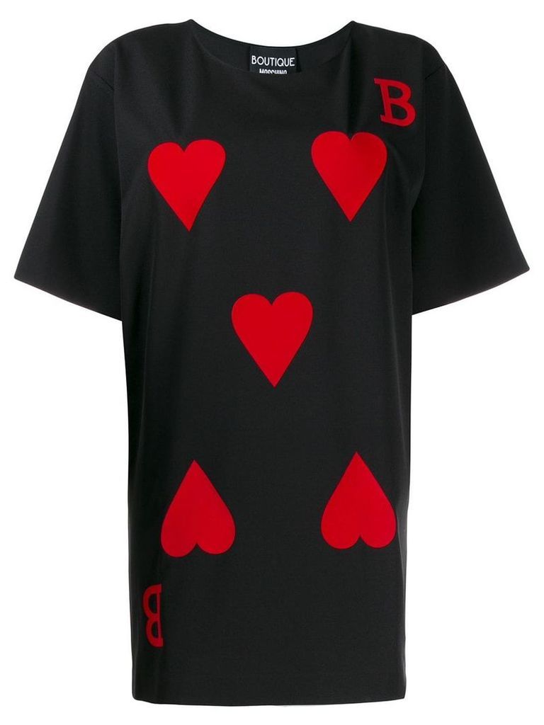 Boutique Moschino Five of B T-shirt dress - Black