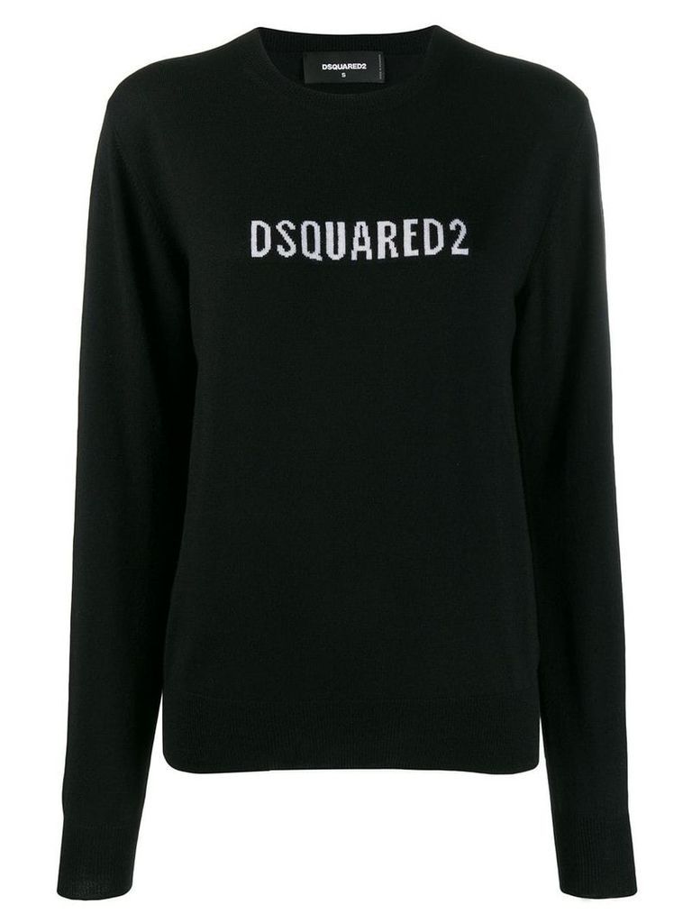 Dsquared2 contrast logo sweater - Black