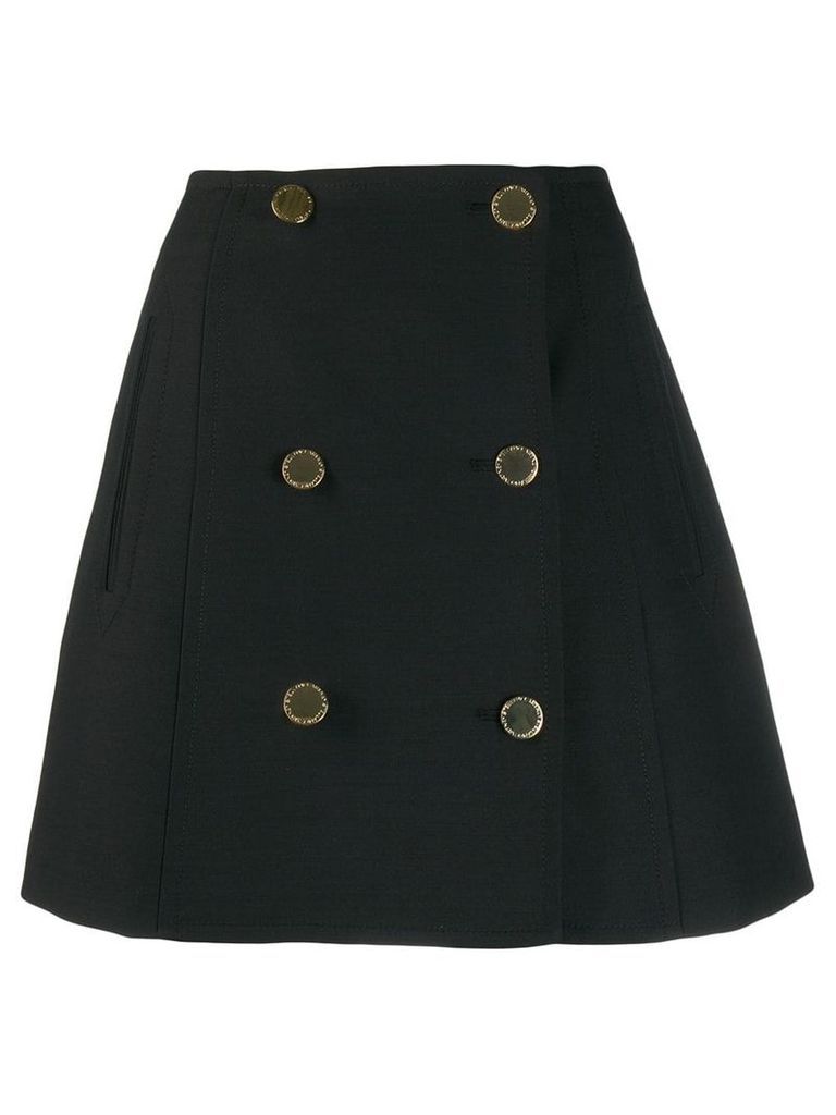 Stella McCartney buttoned high-waisted skirt - Black