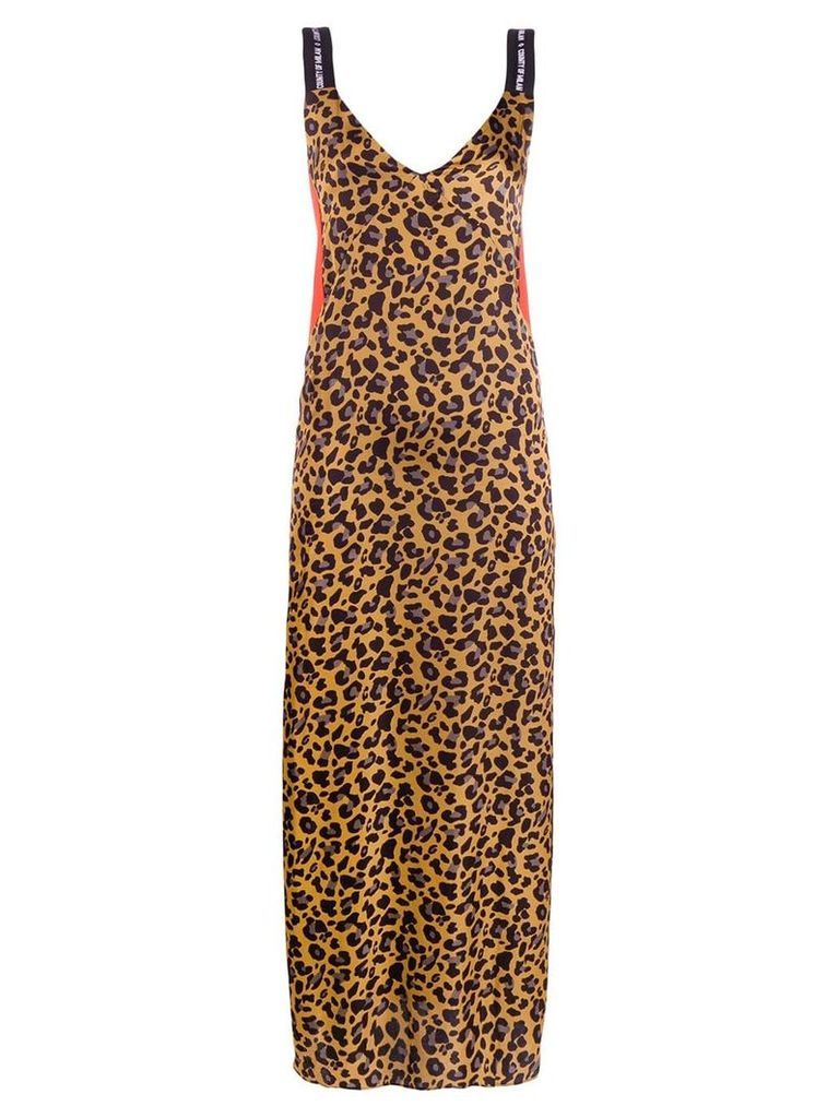 Marcelo Burlon County of Milan leopard-print slip dress - Brown