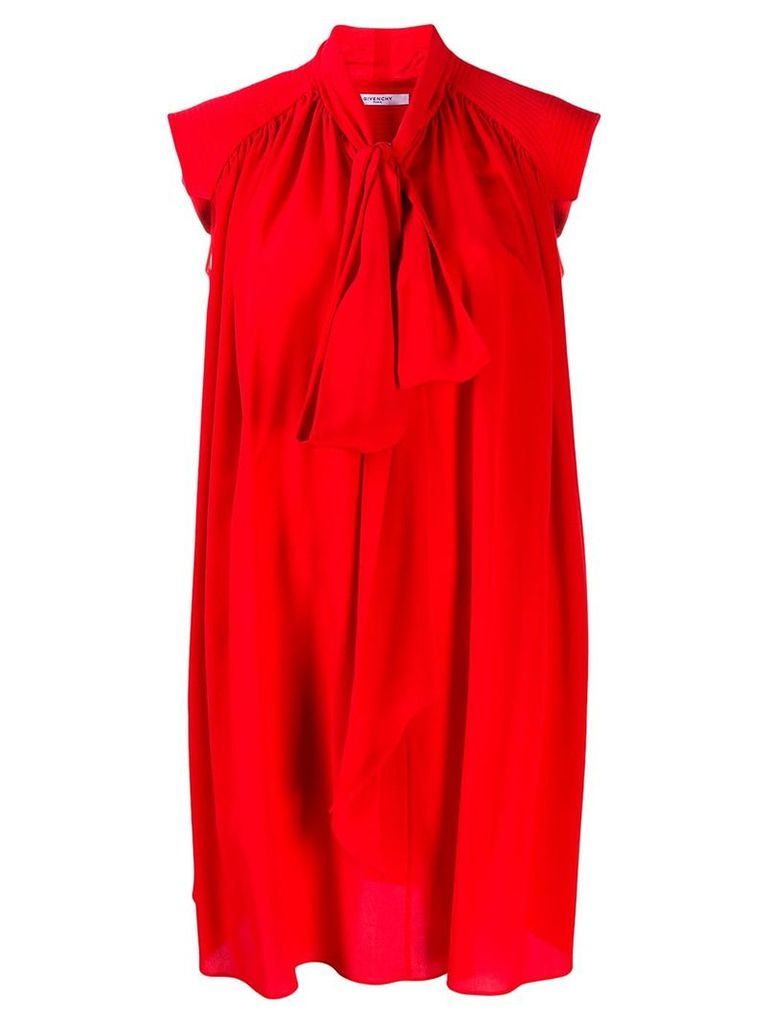 Givenchy pleated day dress - Red