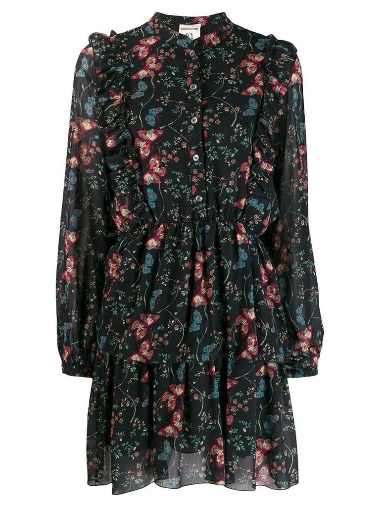 Semicouture floral day dress - Black