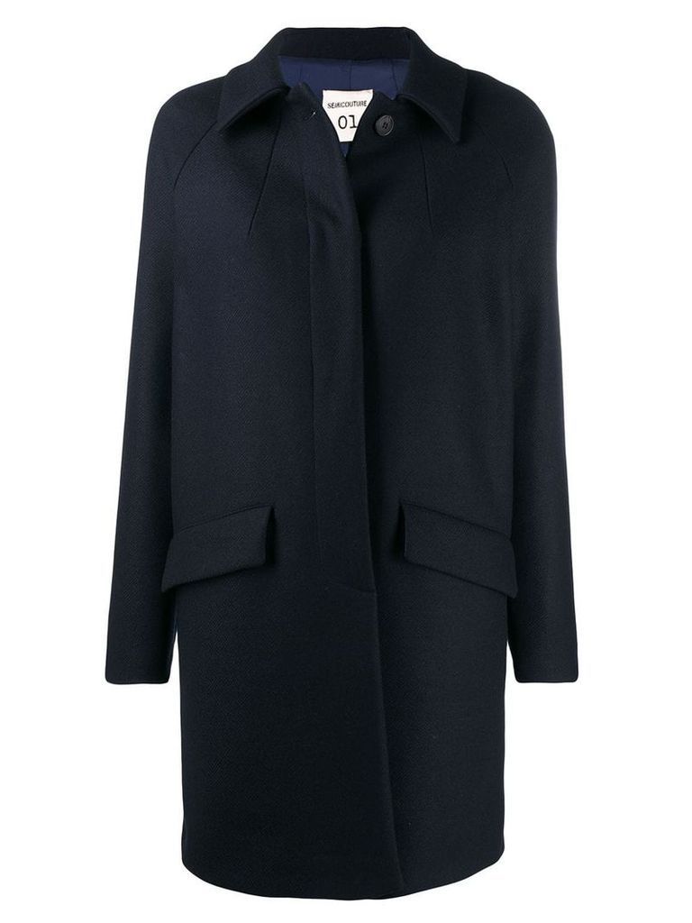 Semicouture single breasted overcoat - Blue