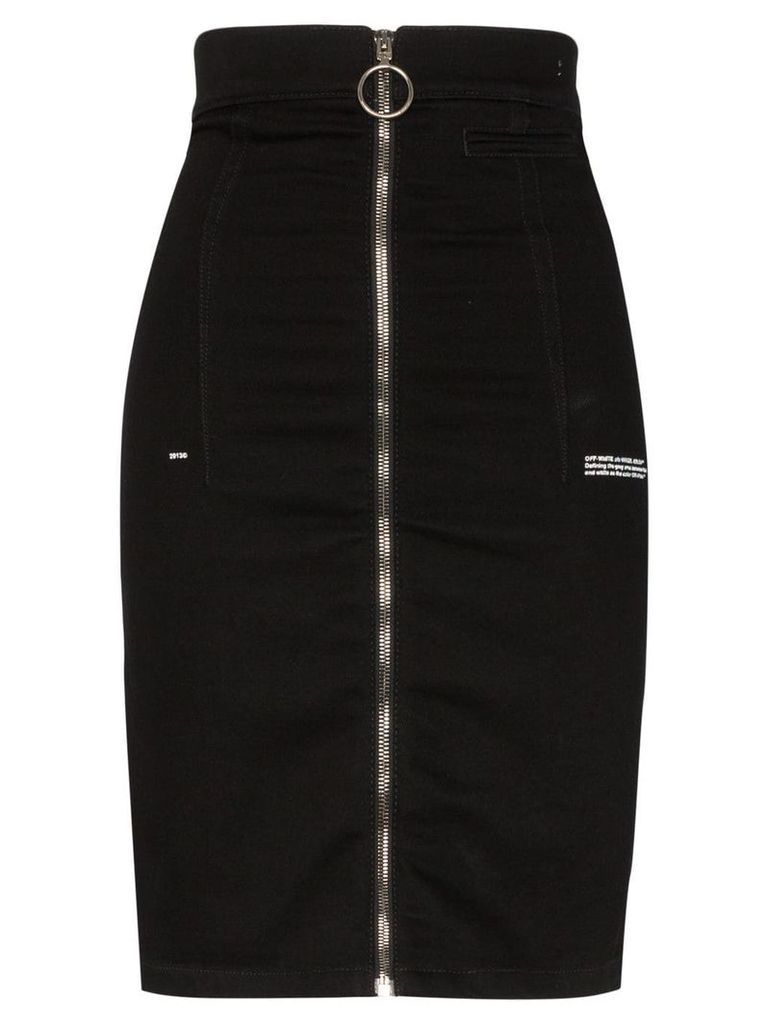Off-White high-waisted denim skirt - Black