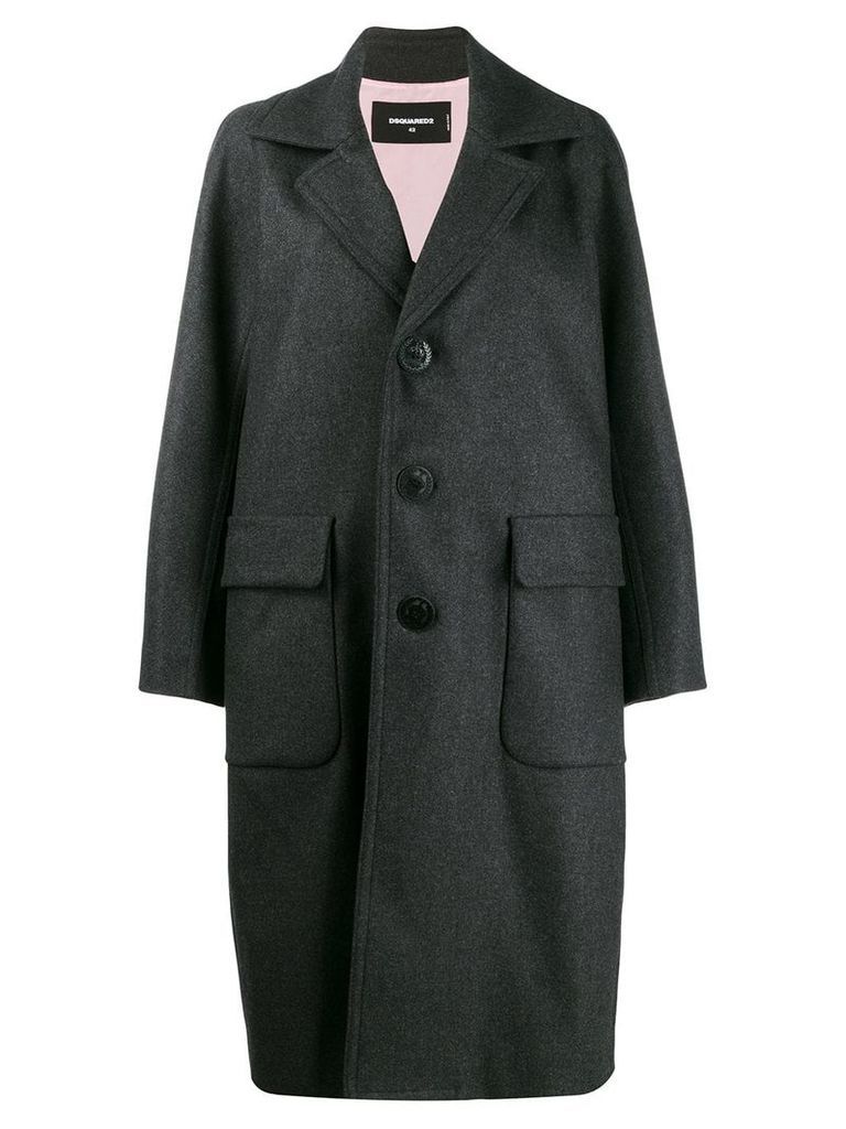 Dsquared2 wide lapel coat - Grey