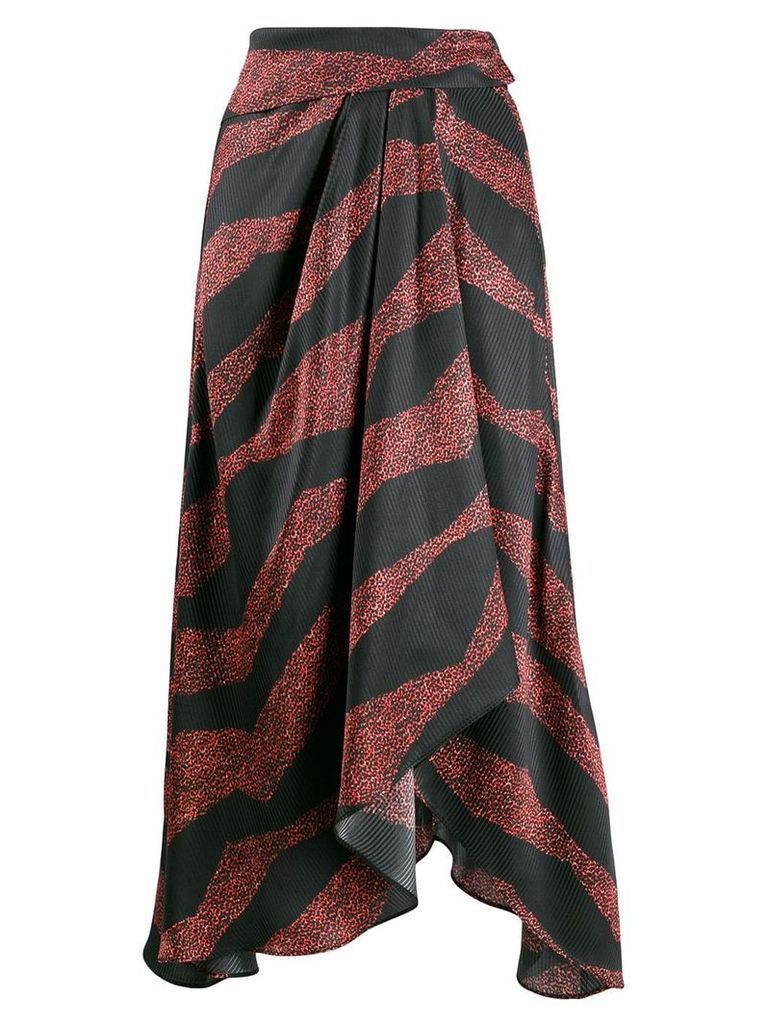 Isabel Marant asymmetric printed skirt - Black
