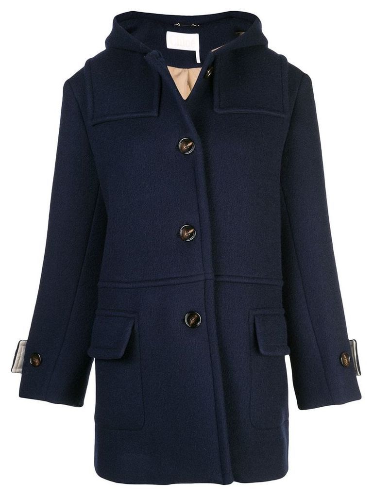 Chloé hooded coat - Blue