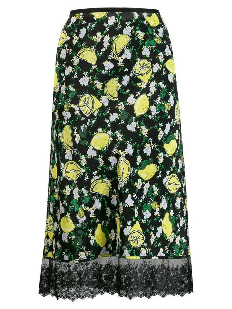 DVF Diane von Furstenberg lemon print skirt - Black