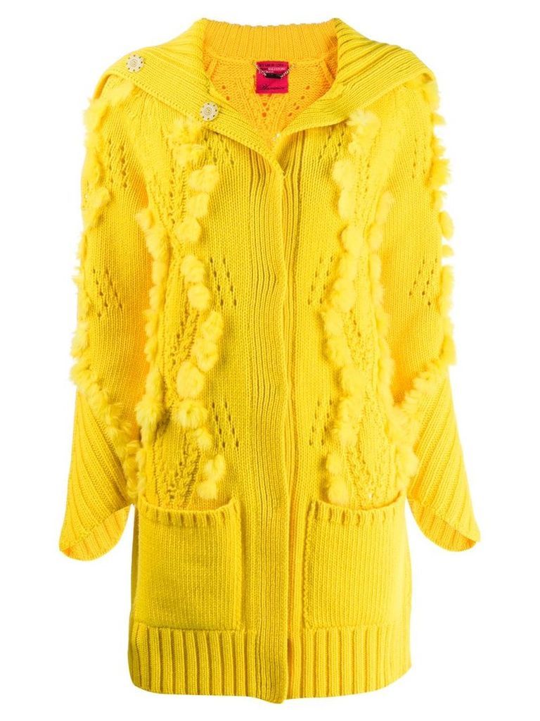 Blumarine knitted cardi-coat - Yellow