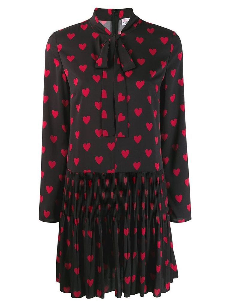 RedValentino heart print shift dress - Black