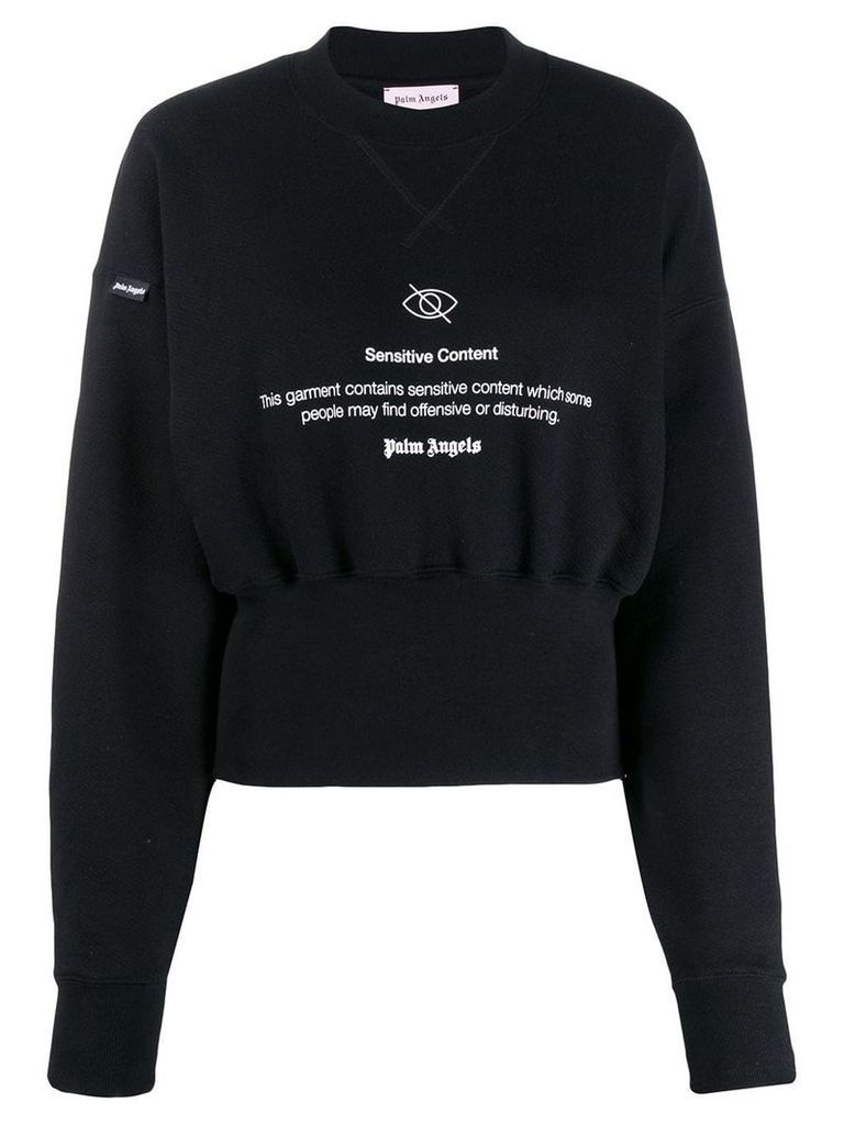 Palm Angels Sensitive Content graphic print sweatshirt - Black