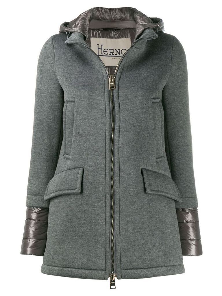 Herno hooded zip-up jacket - Grey