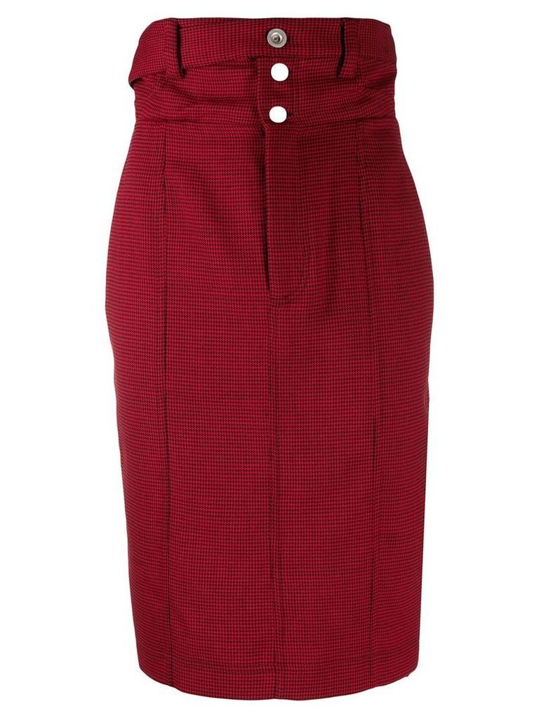 UNRAVEL PROJECT high-waisted pencil skirt - Red