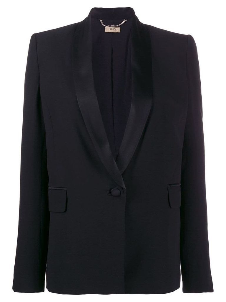 LIU JO single breasted tuxedo blazer - Black