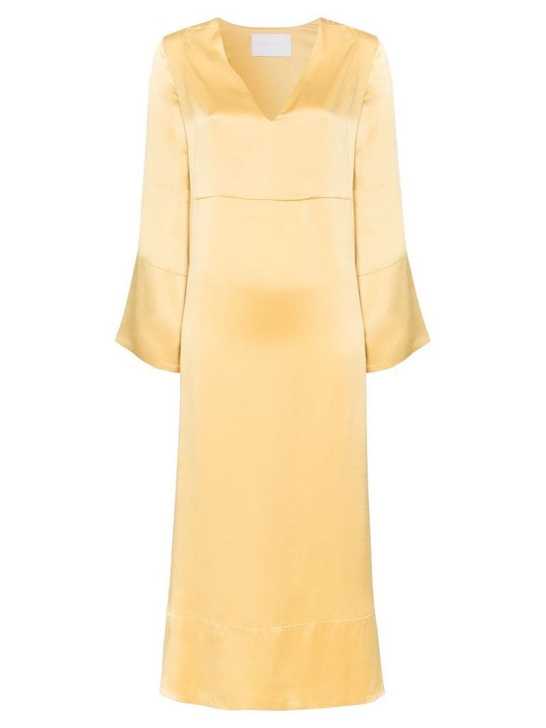 Asceno silk midi dress - Yellow