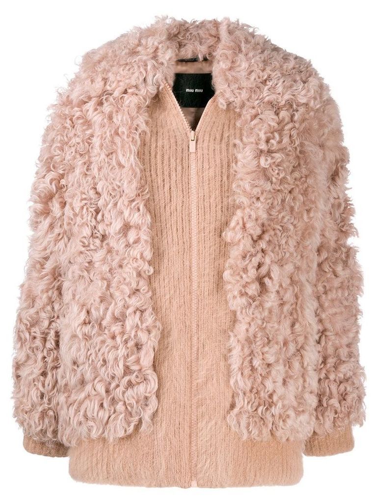 Miu Miu faux fur jacket - Pink