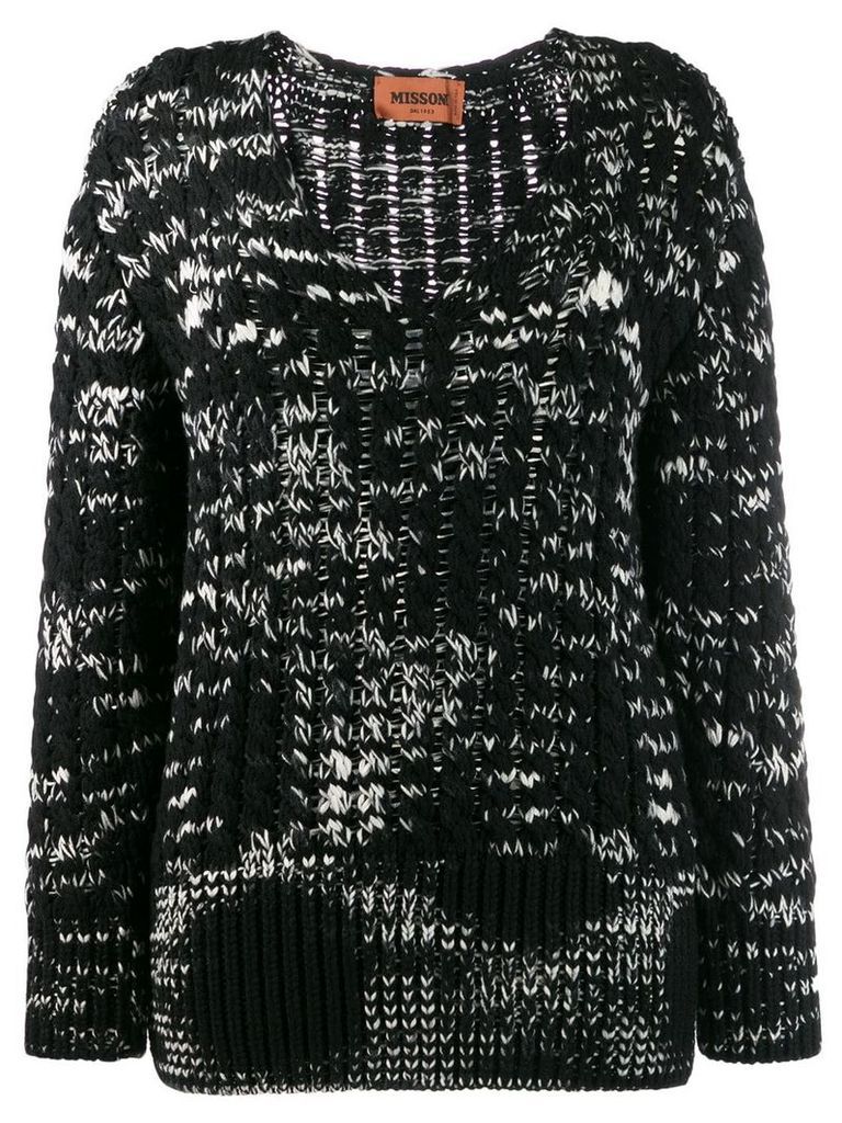 Missoni two-tone knit jumper - Black