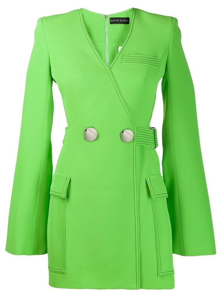 David Koma cut-out blazer dress - Green