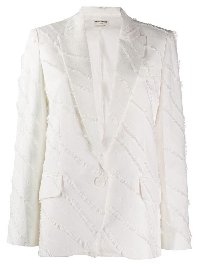 Zadig & Voltaire decorative trim blazer - White