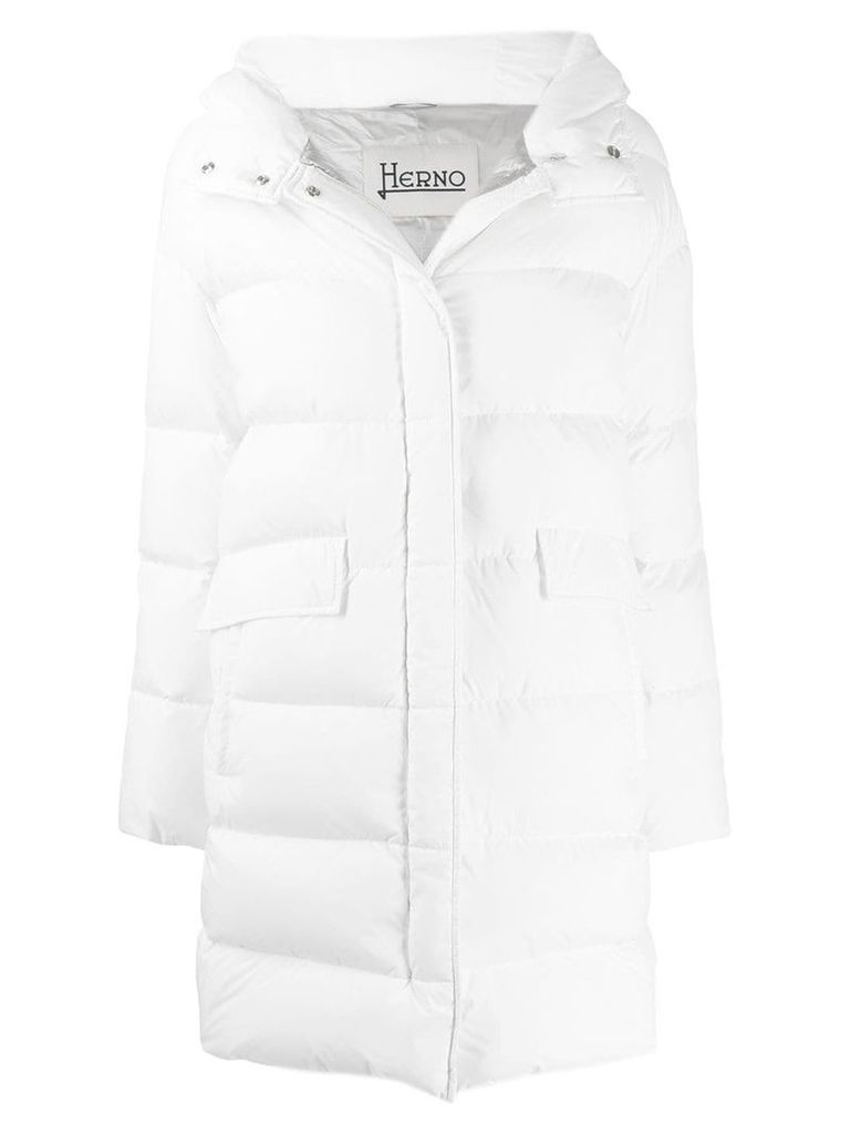 Herno quilted hooded coat - White