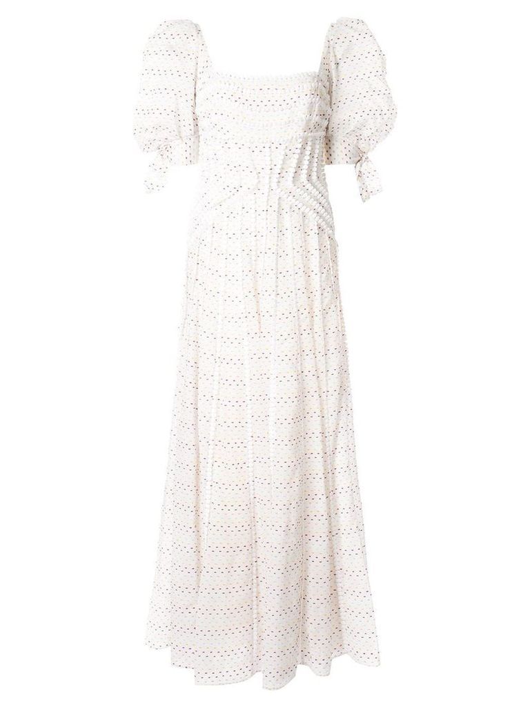 Rachel Gilbert Loni puff sleeve dress - White