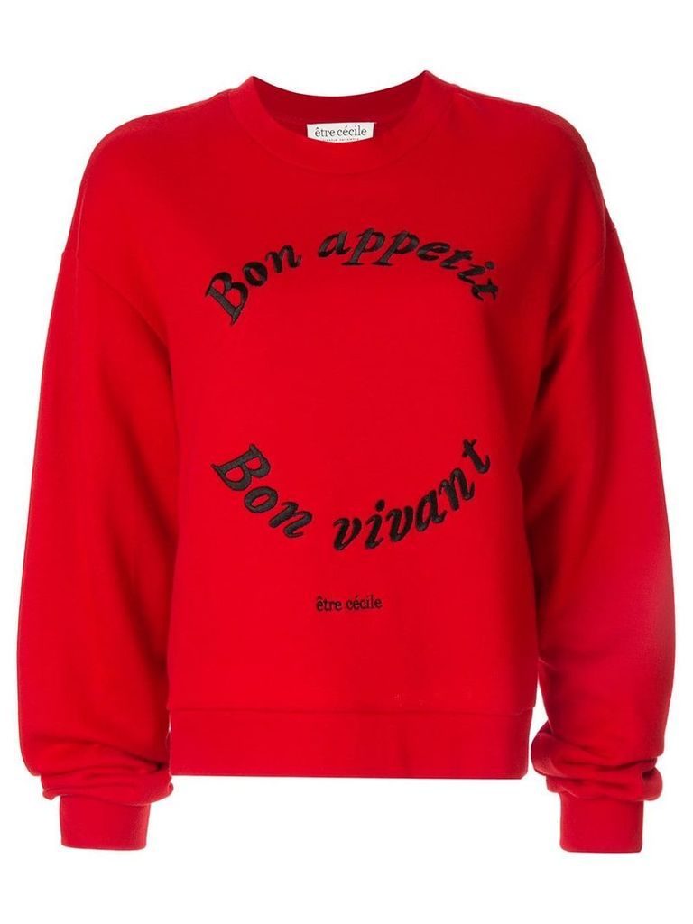 Être Cécile Bon Appetit sweatshirt - Red
