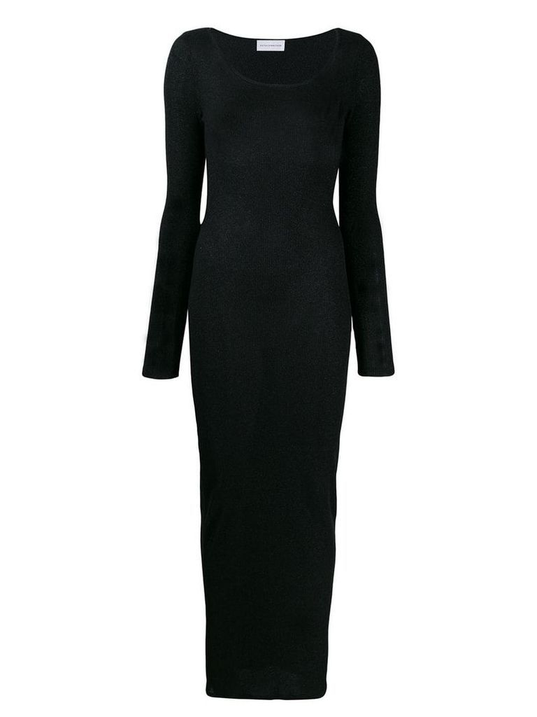 Faith Connexion long-sleeve fitted dress - Black