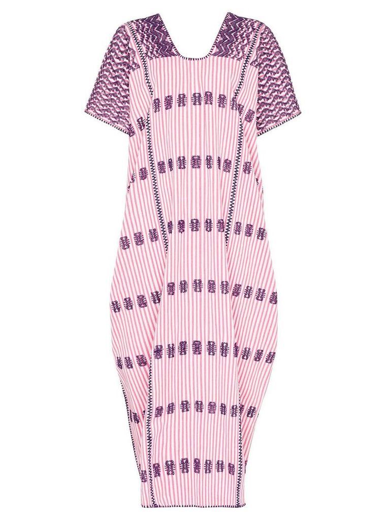 Pippa Holt striped maxi kaftan dress - PURPLE