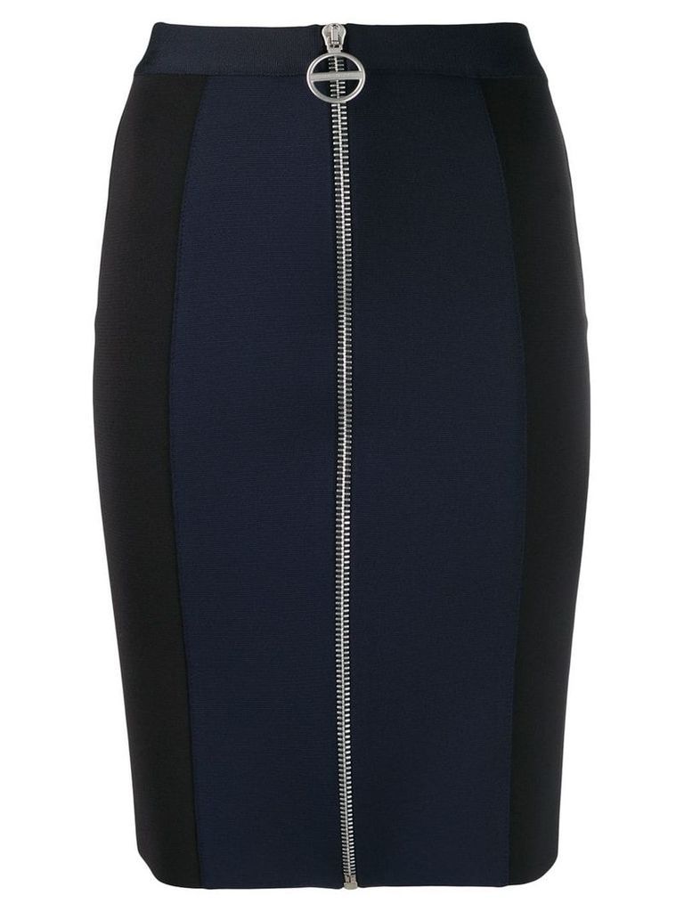 Givenchy zip front panelled mini skirt - Blue