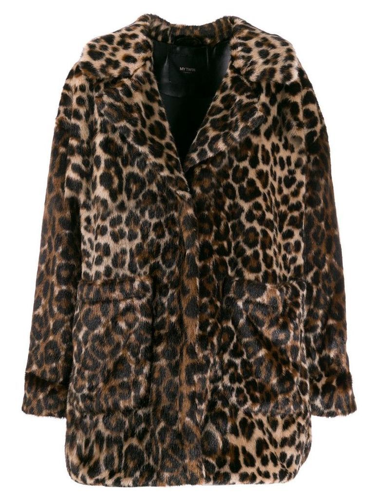 Twin-Set leopard coat - NEUTRALS