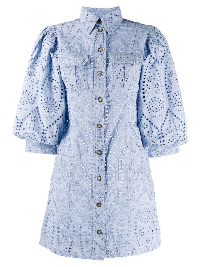 GANNI lace shirt dress - Blue