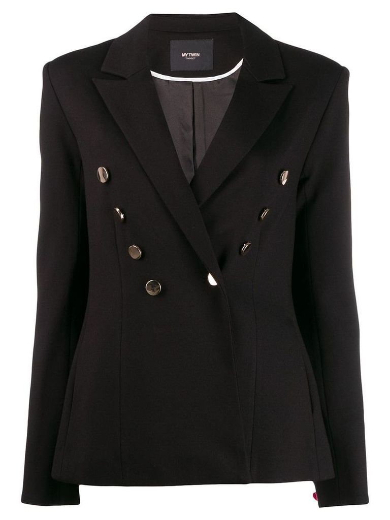 Twin-Set button embellished blazer - Black