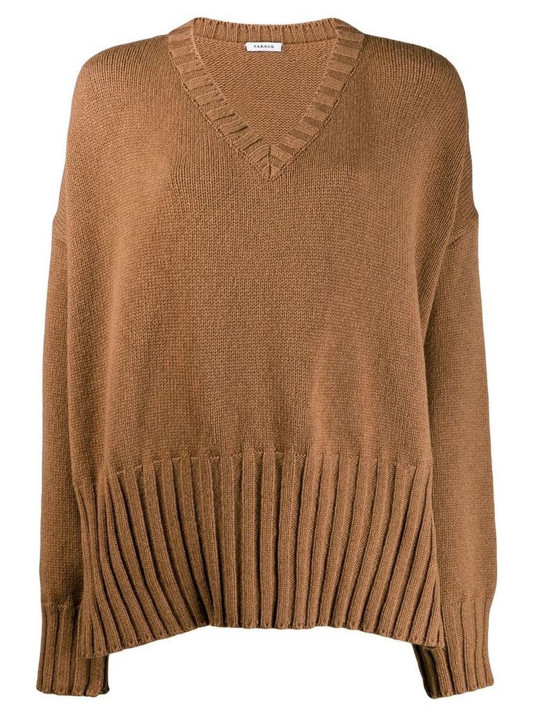 P.A.R.O.S.H. oversized knitted sweater - Brown