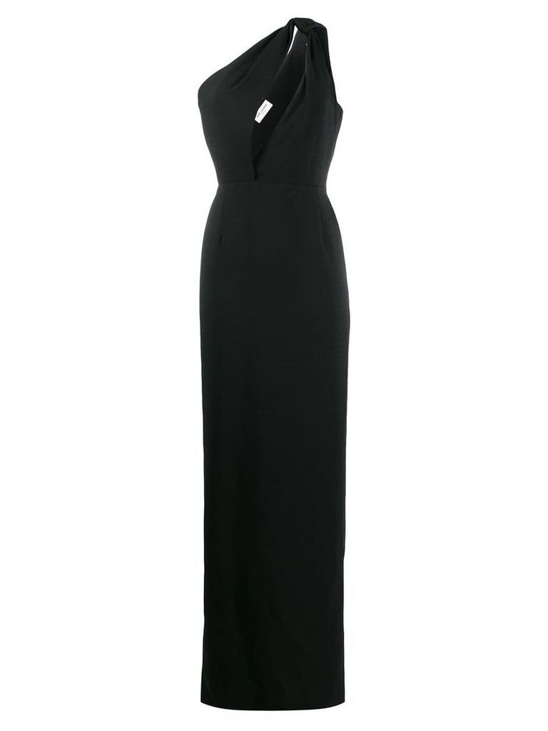 Saint Laurent one shoulder long dress - Black
