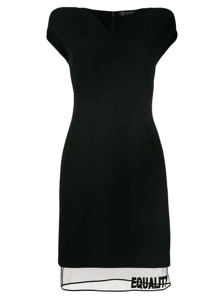 Versace Equality V-neck fitted dress - Black