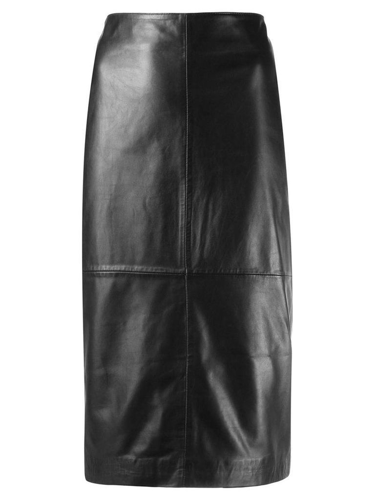 P.A.R.O.S.H. high-waisted leather skirt - Black